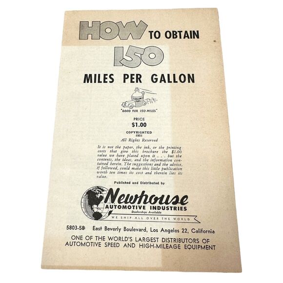 Vintage 1950s Automobile Pamphlet Ad Inserts $1 Gas Coupons Flyers Lot of 7 - Picture 6 of 8